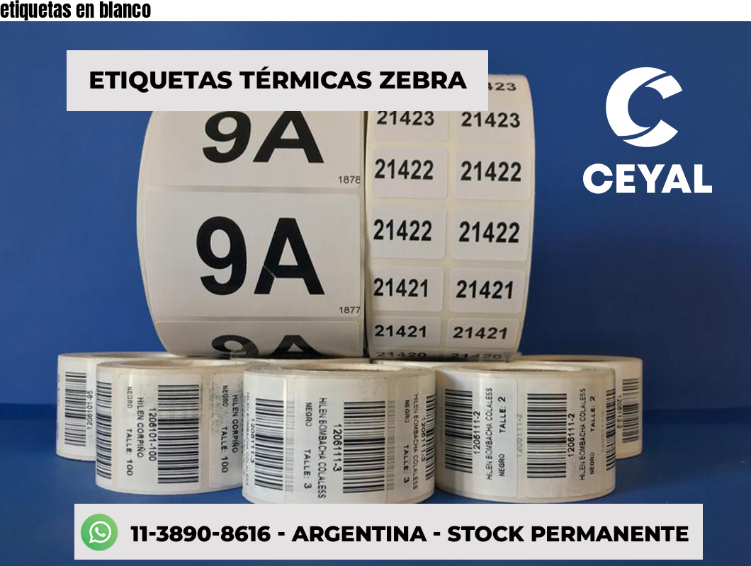 etiquetas en blanco