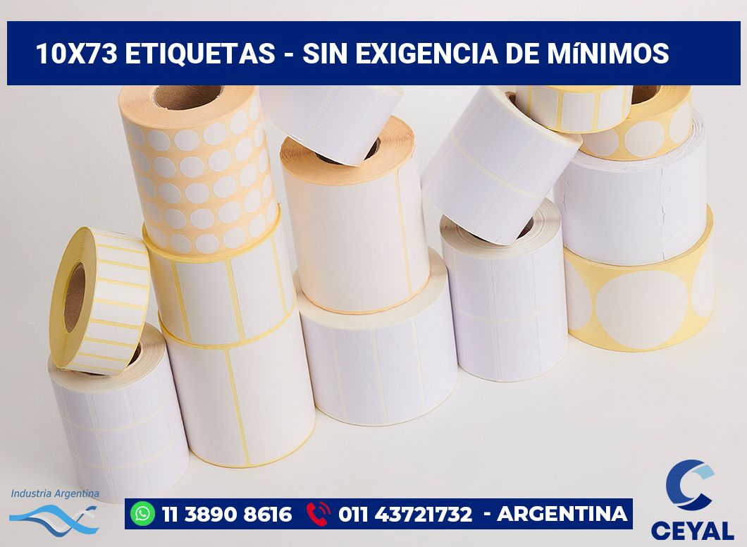 10x73 Etiquetas
