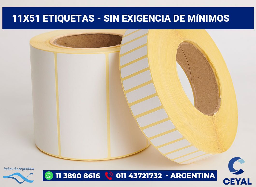 11×51 Etiquetas