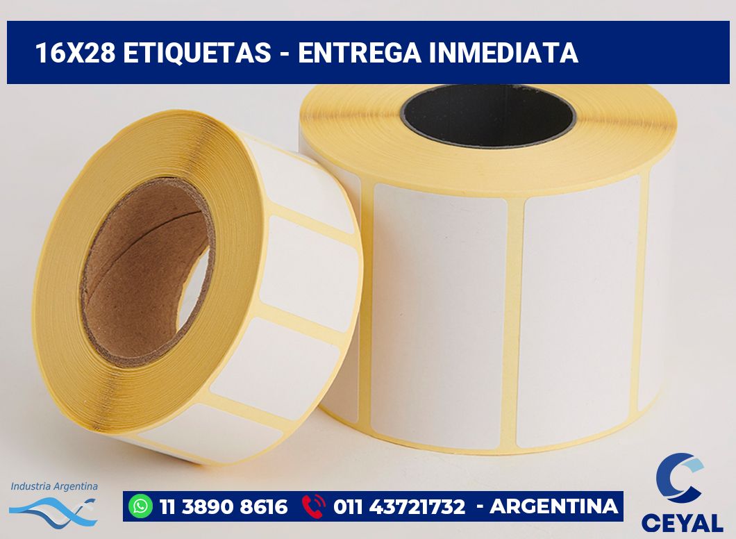16×28 Etiquetas