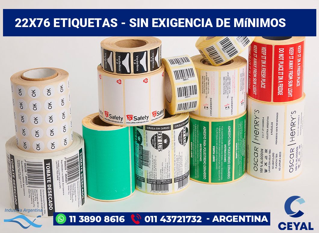 22×76 Etiquetas