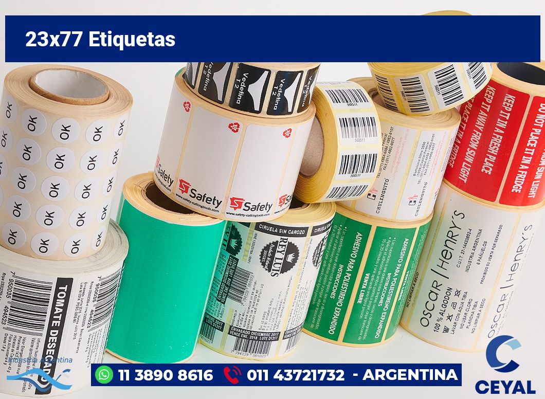23×77 Etiquetas