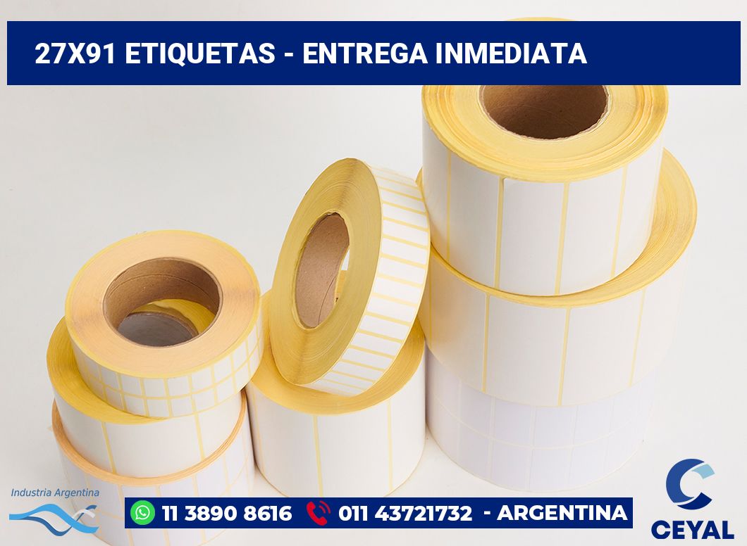 27×91 Etiquetas