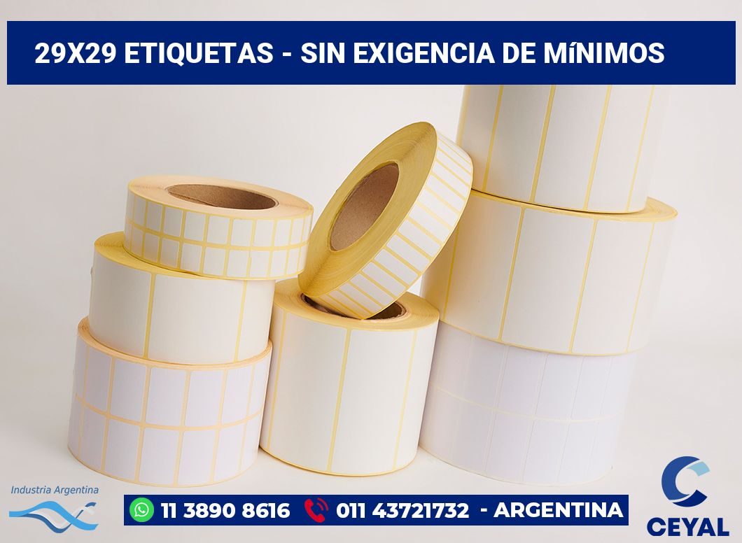 29x29 Etiquetas