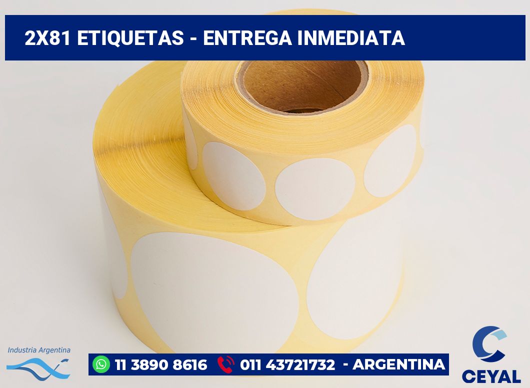 2×81 Etiquetas