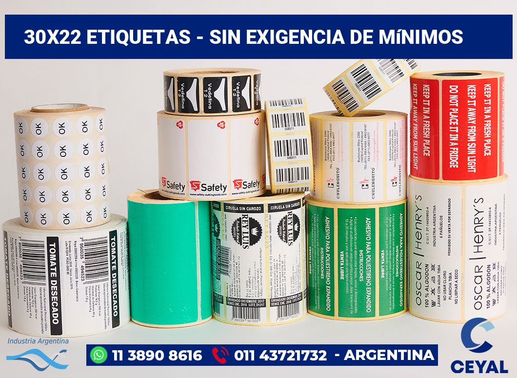 30x22 Etiquetas
