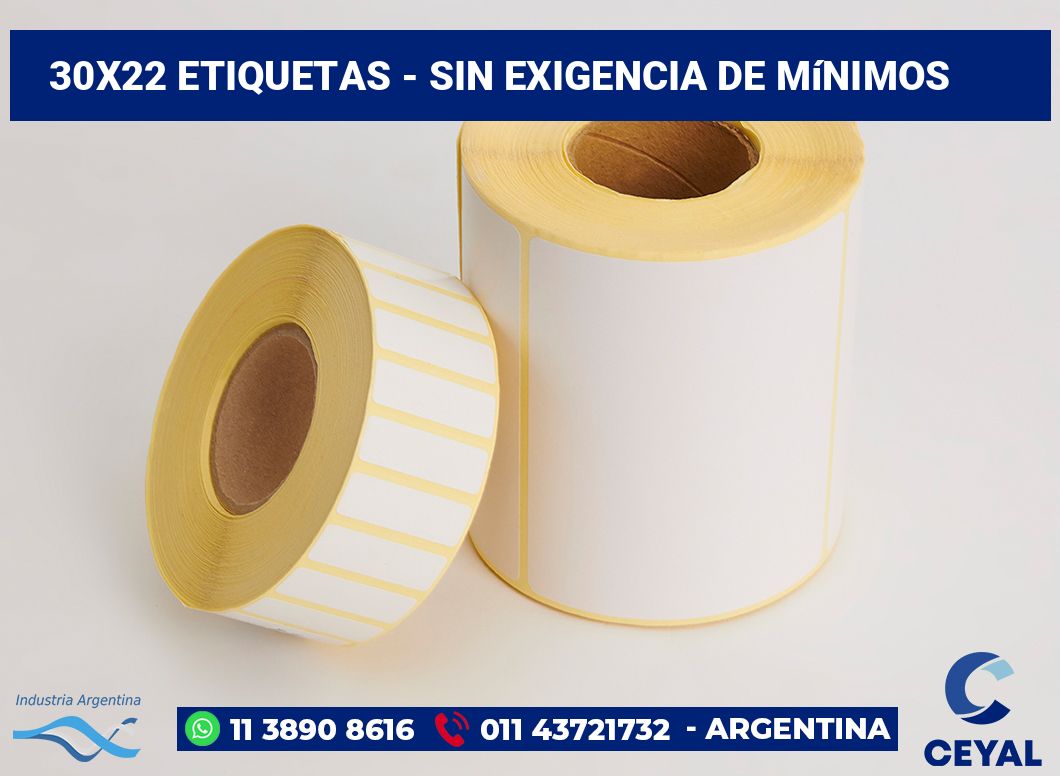 30×22 Etiquetas