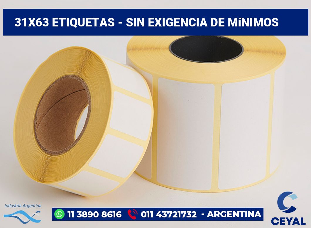 31×63 Etiquetas