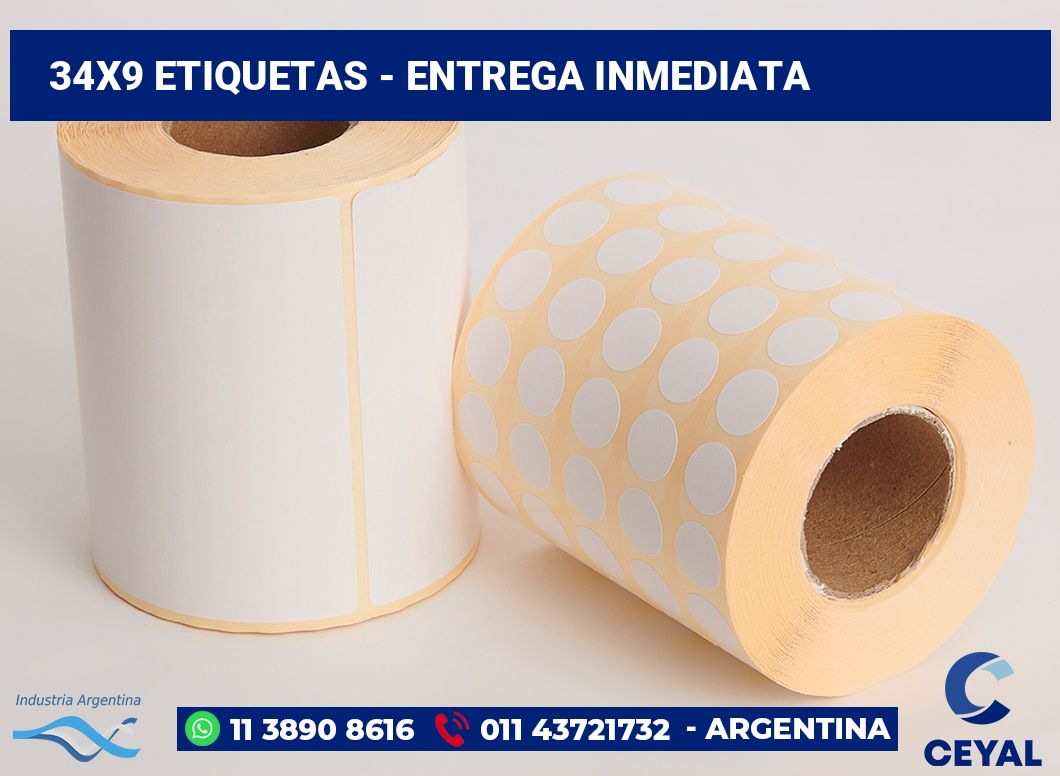 34x9 Etiquetas
