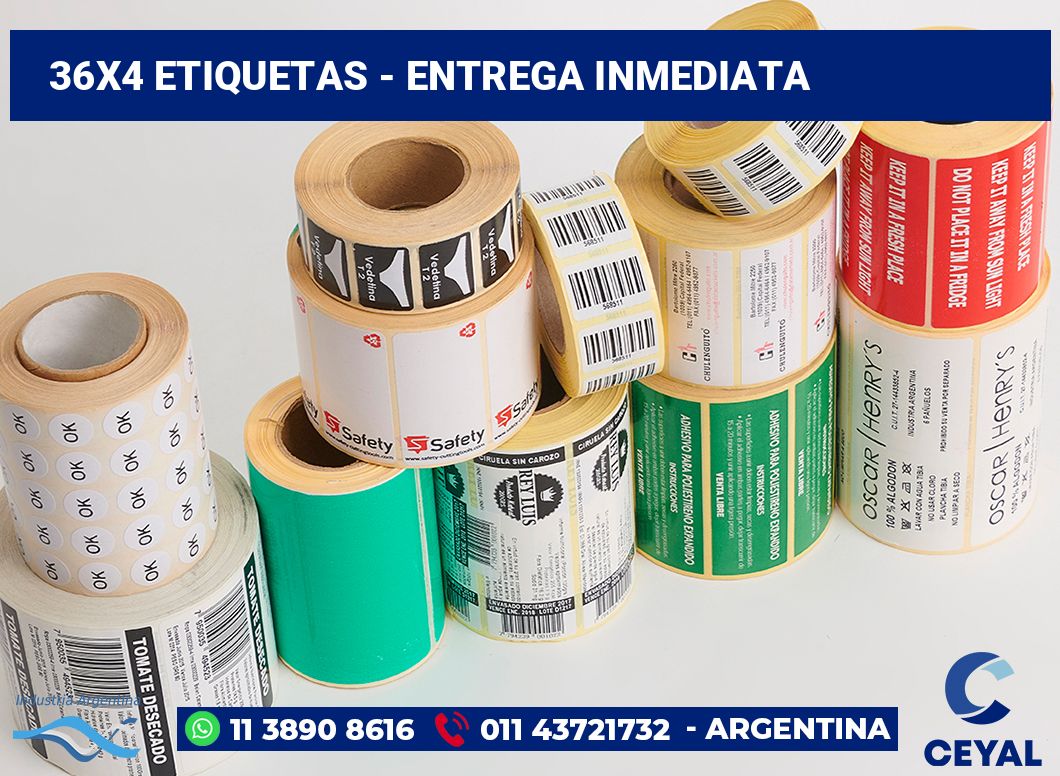 36×4 Etiquetas