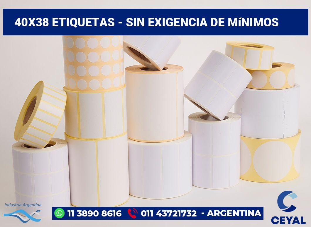 40×38 Etiquetas