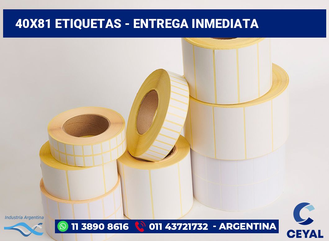 40×81 Etiquetas
