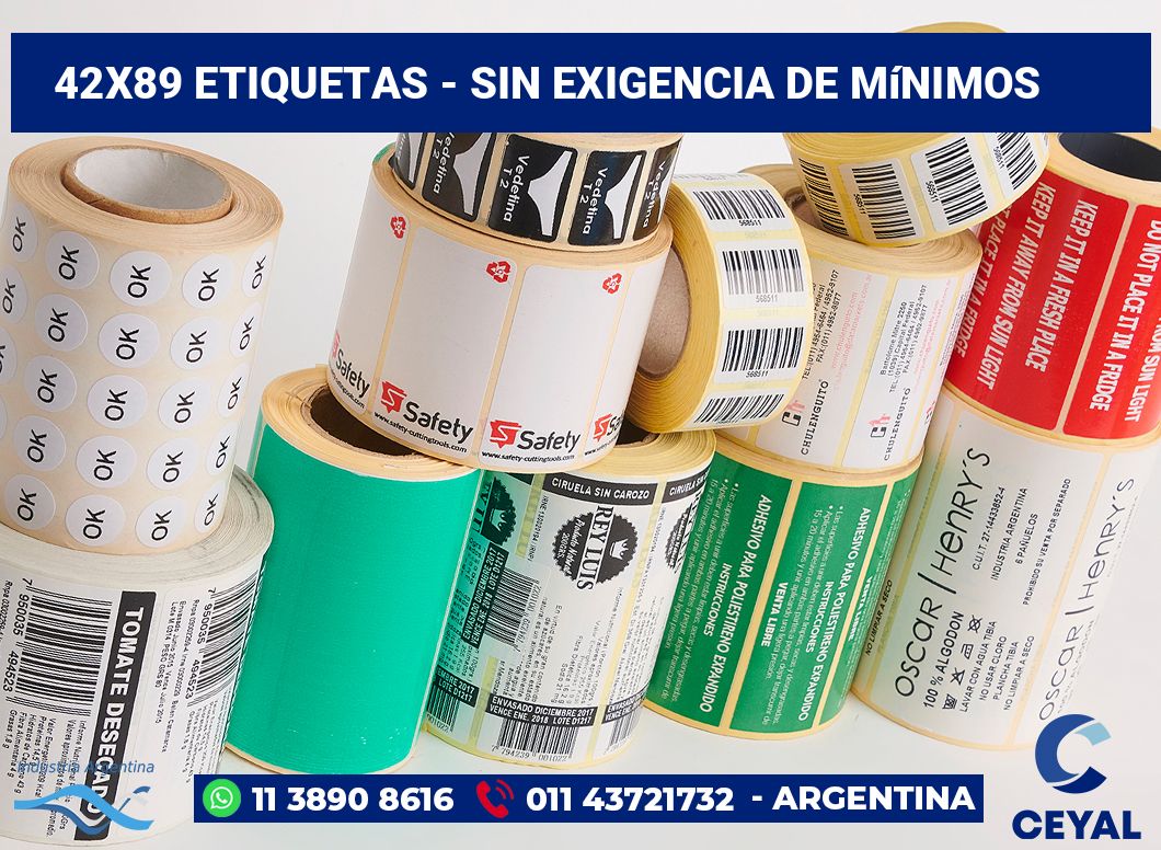 42x89 Etiquetas