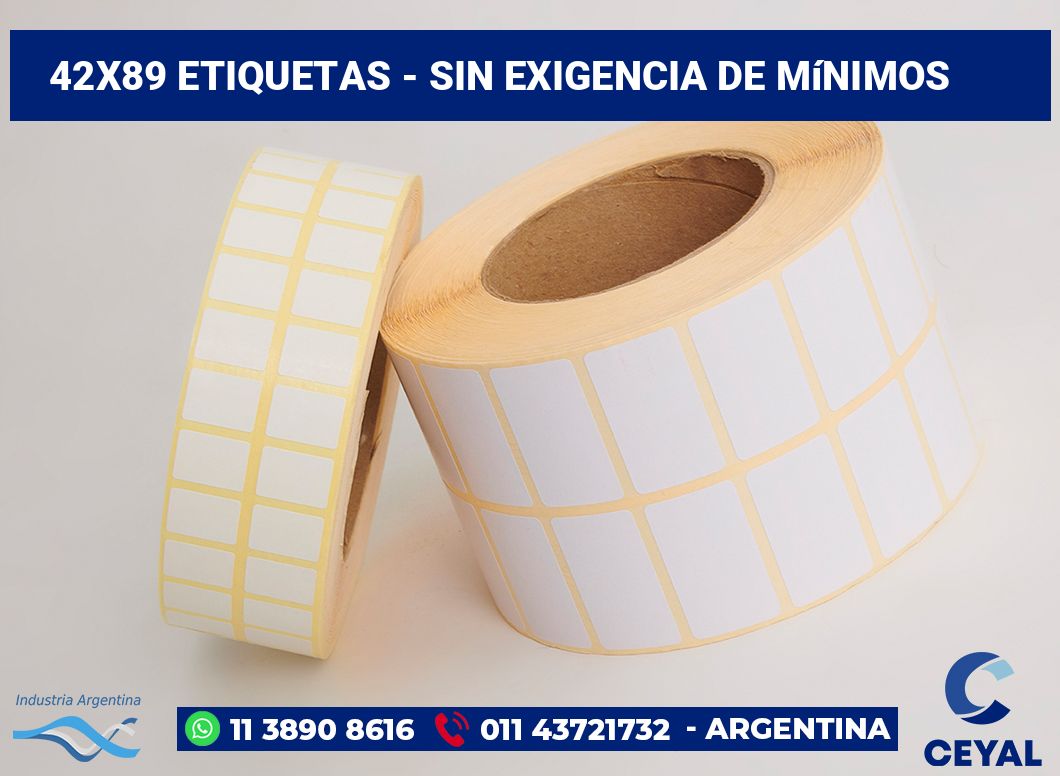 42×89 Etiquetas