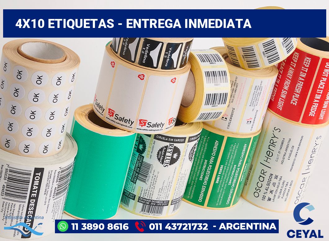 4x10 Etiquetas