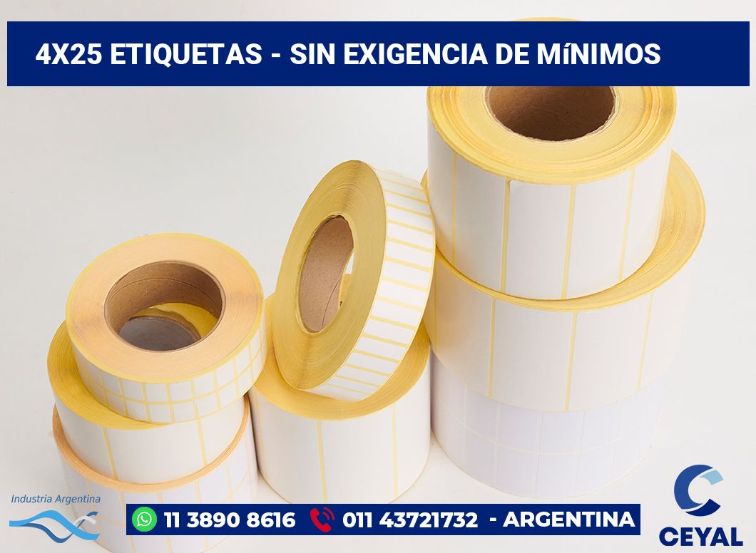 4×25 Etiquetas