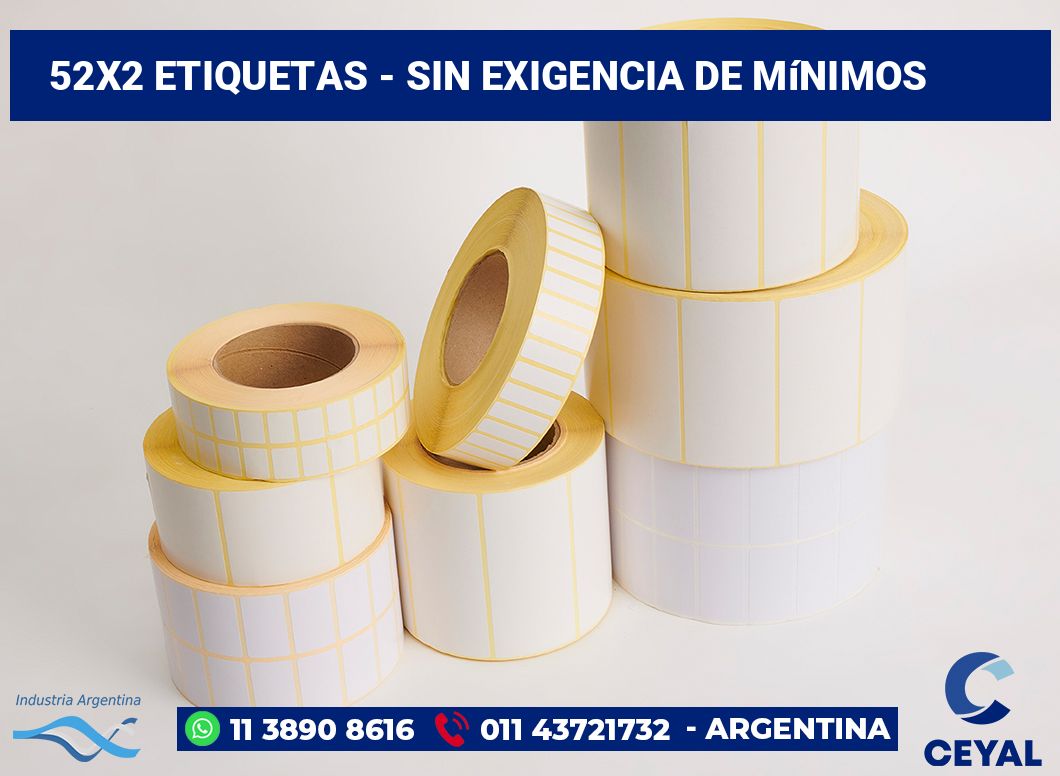 52×2 Etiquetas