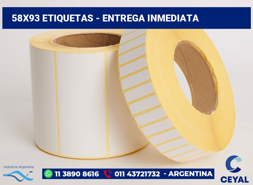 58×93 Etiquetas