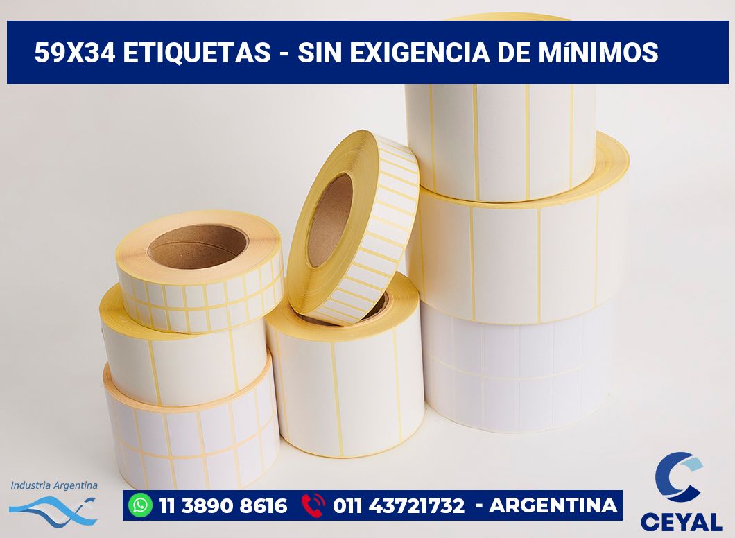 59×34 Etiquetas
