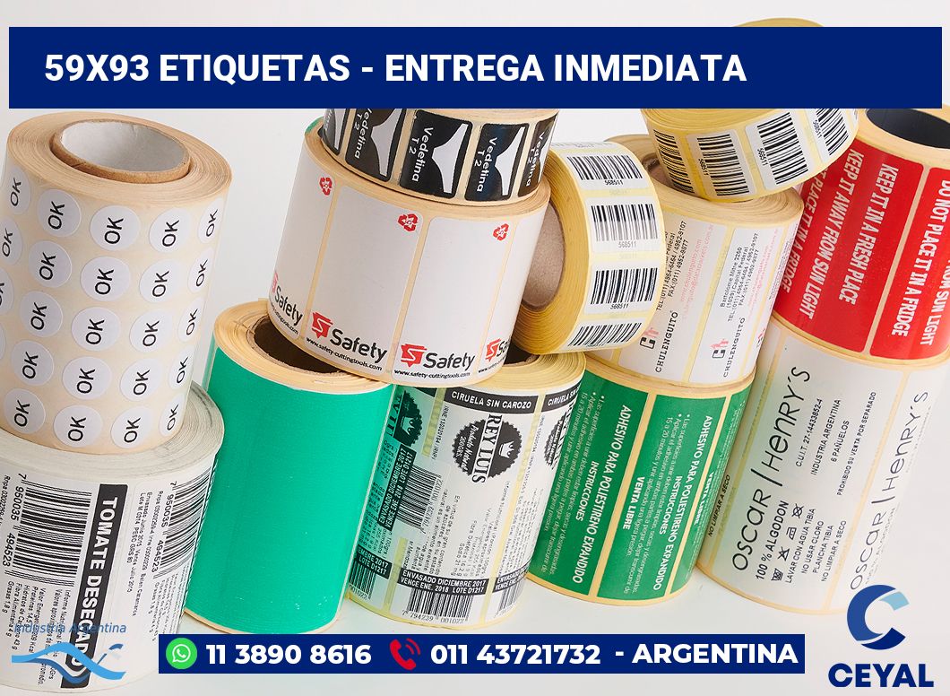 59×93 Etiquetas