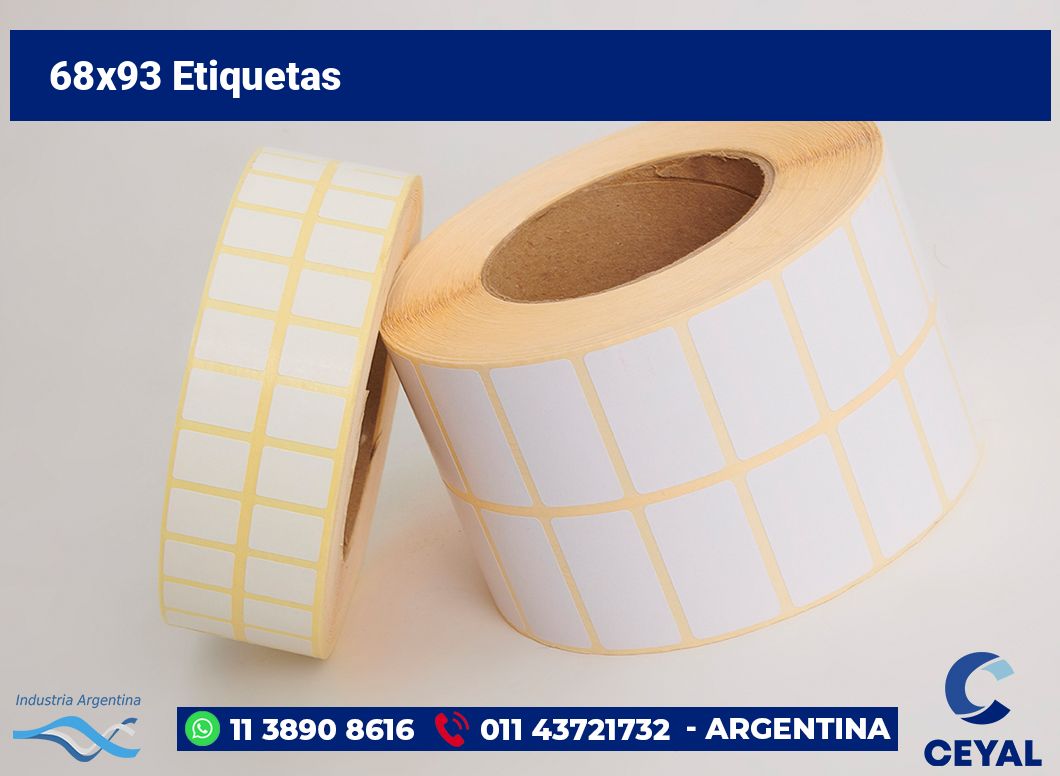 68x93 Etiquetas