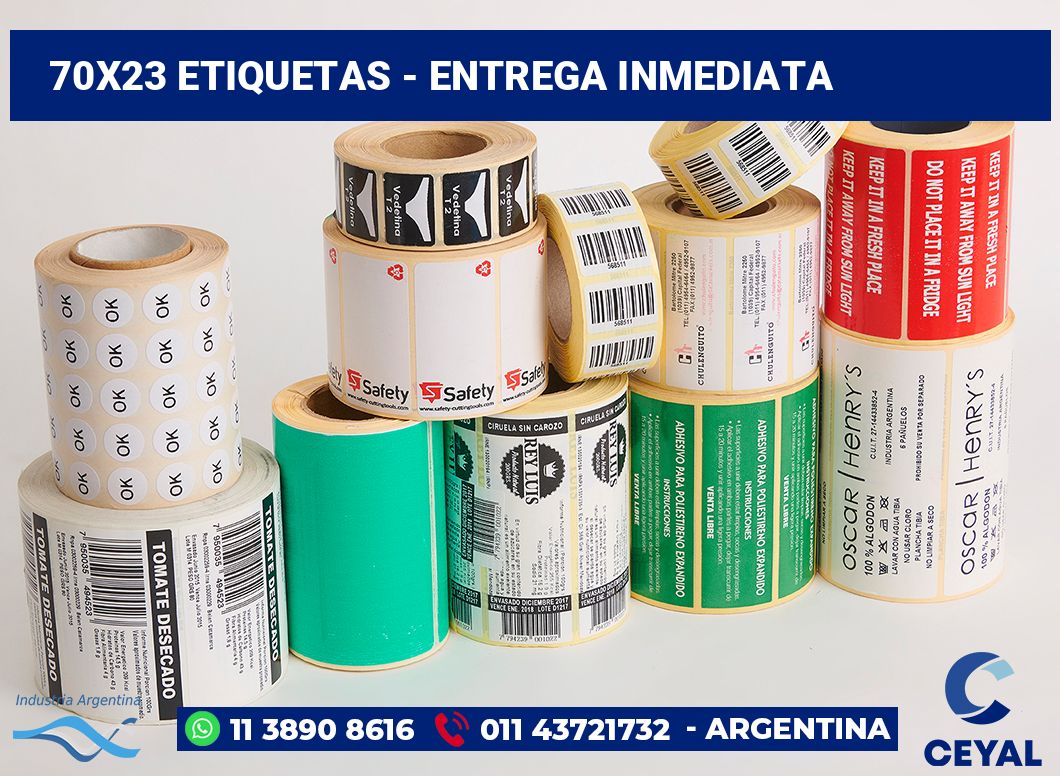 70x23 Etiquetas