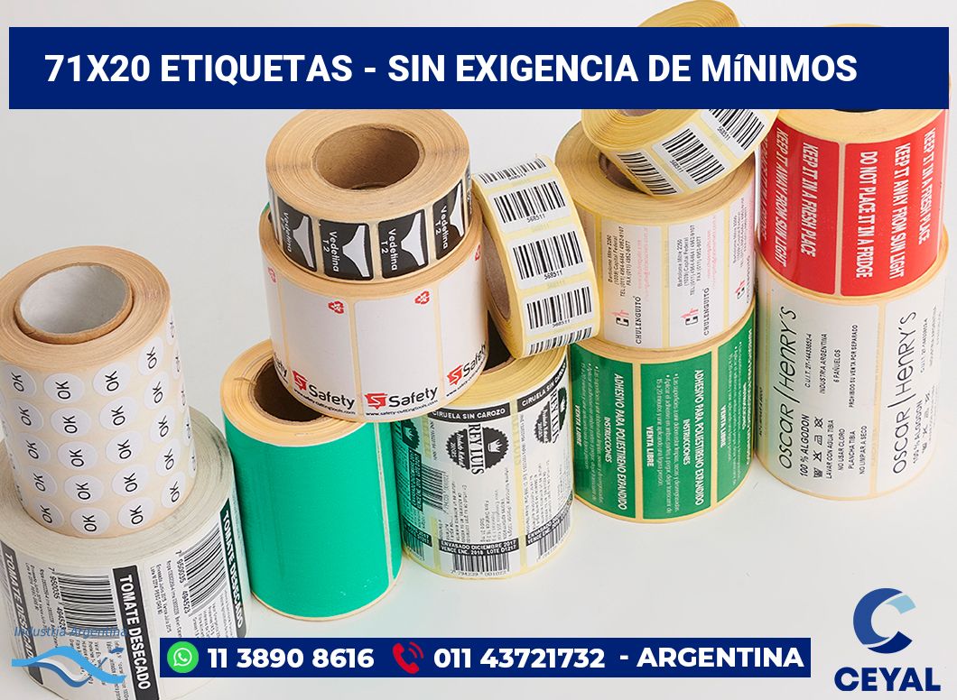 71x20 Etiquetas
