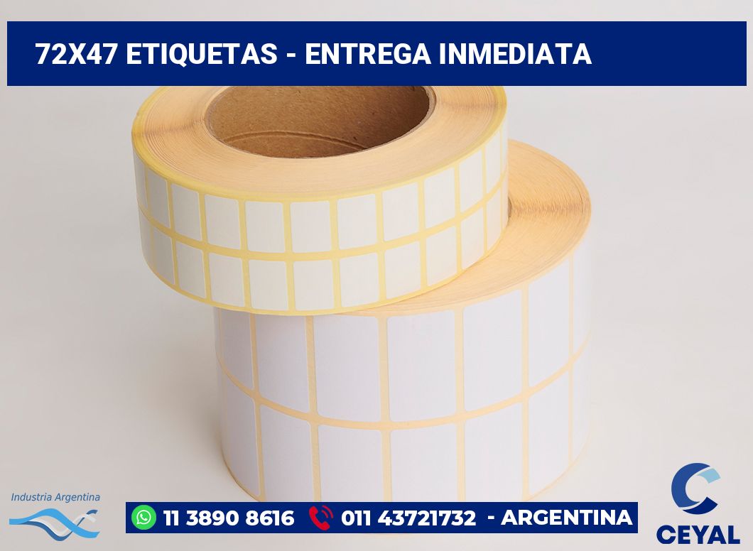 72×47 Etiquetas