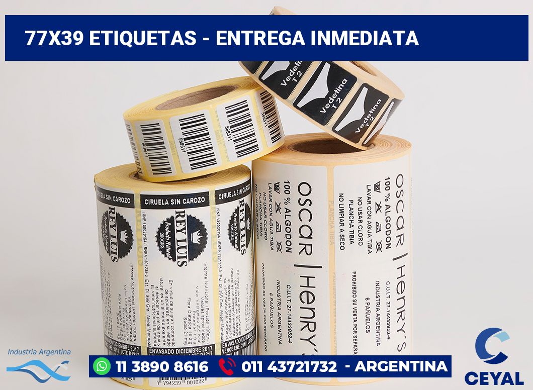 77×39 Etiquetas
