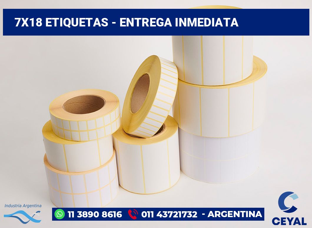 7×18 Etiquetas
