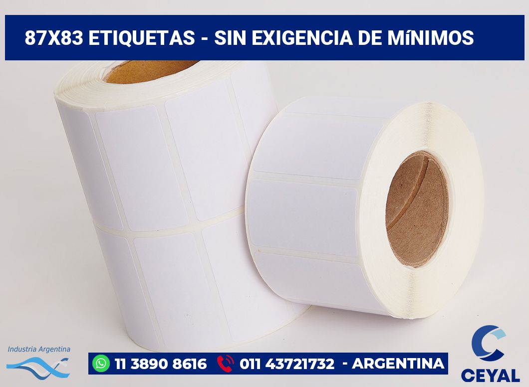 87x83 Etiquetas