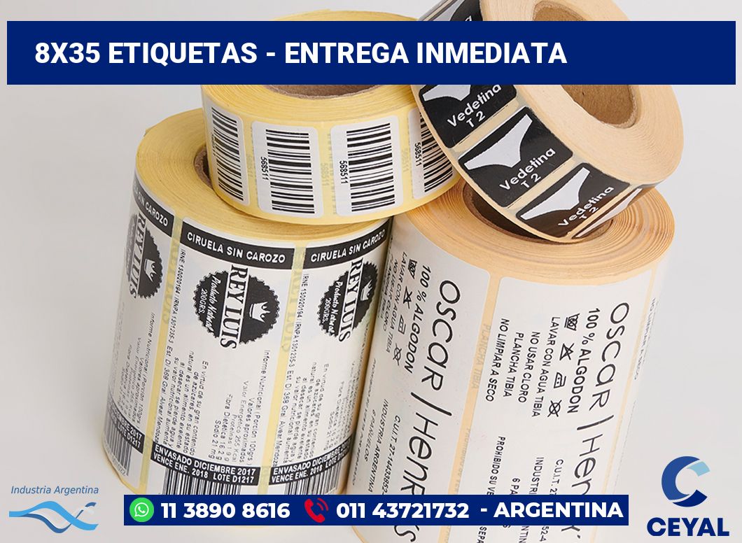 8x35 Etiquetas