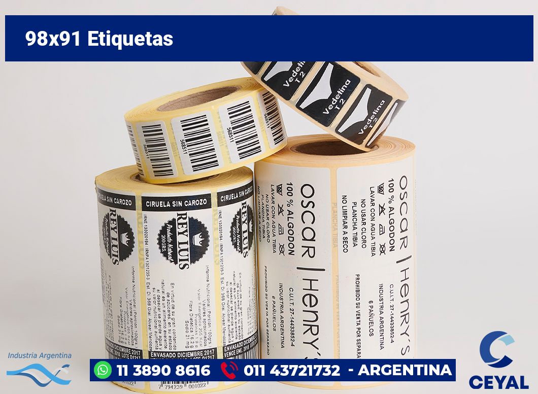 98×91 Etiquetas
