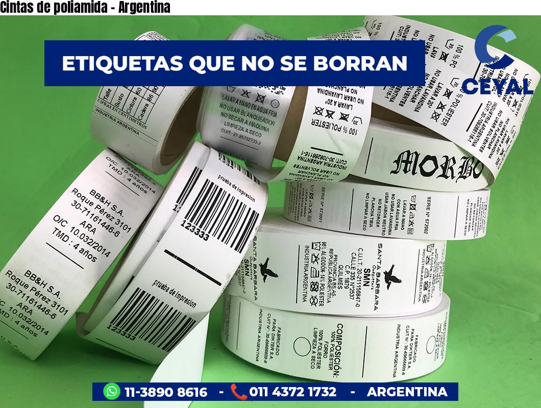 Cintas de poliamida - Argentina