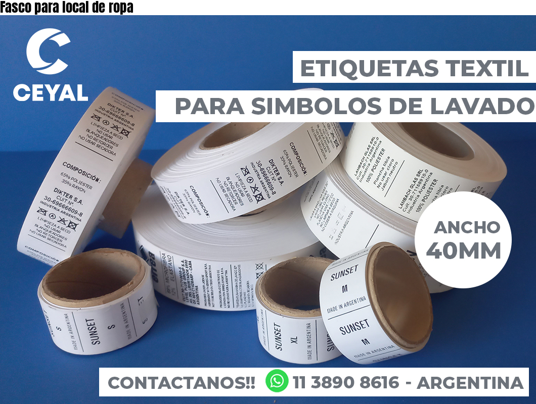 Fasco para local de ropa