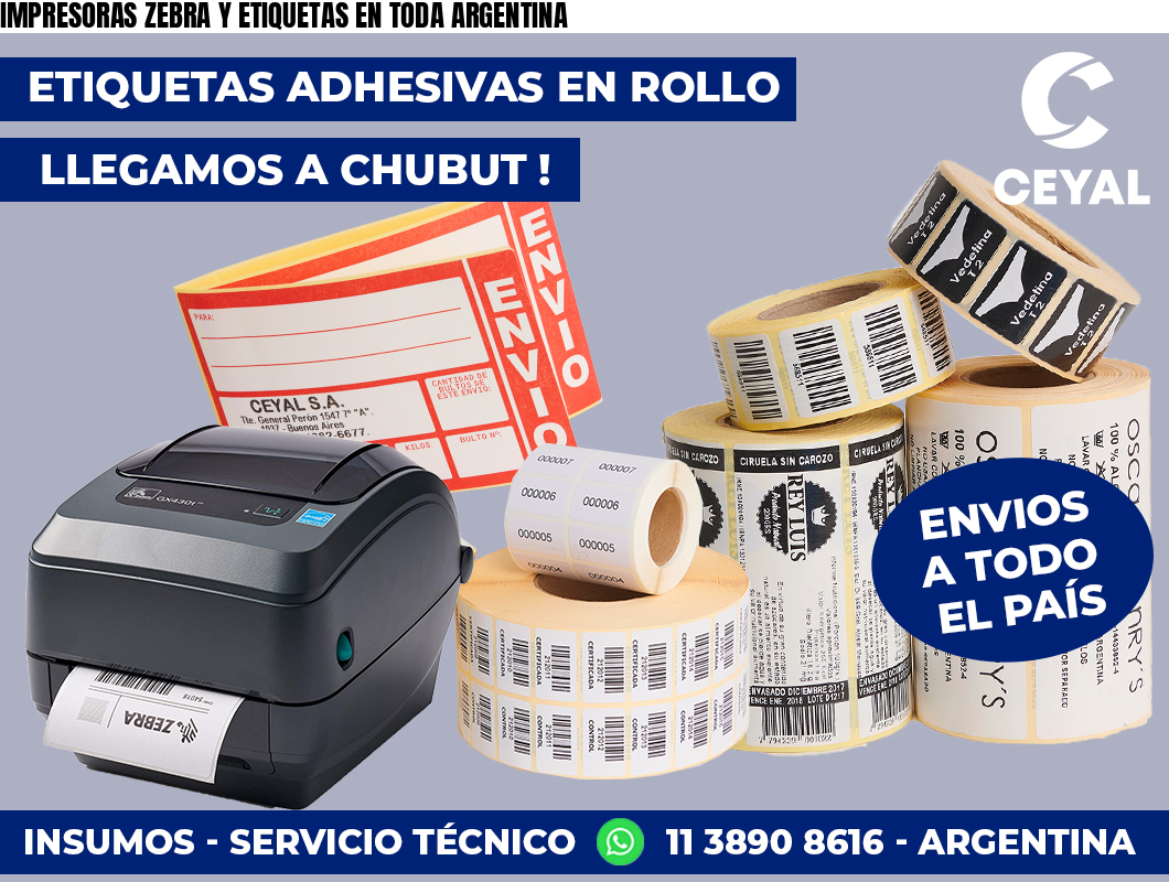 IMPRESORAS ZEBRA Y ETIQUETAS EN TODA ARGENTINA