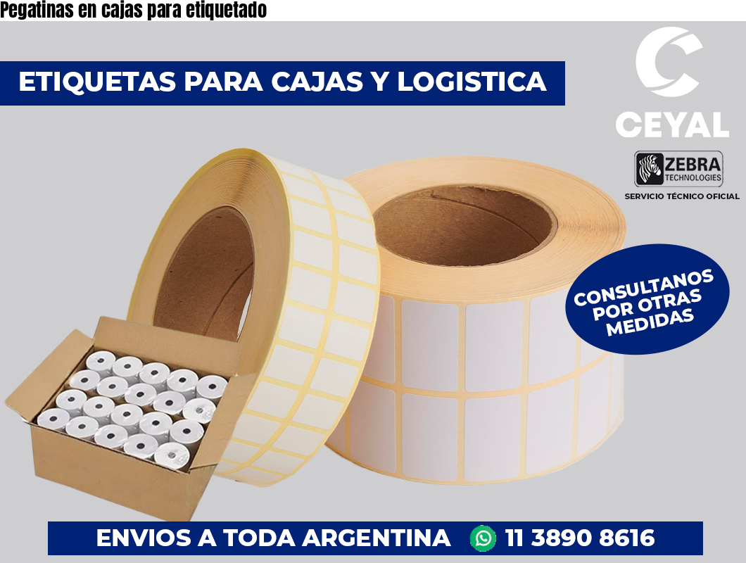 Pegatinas en cajas para etiquetado