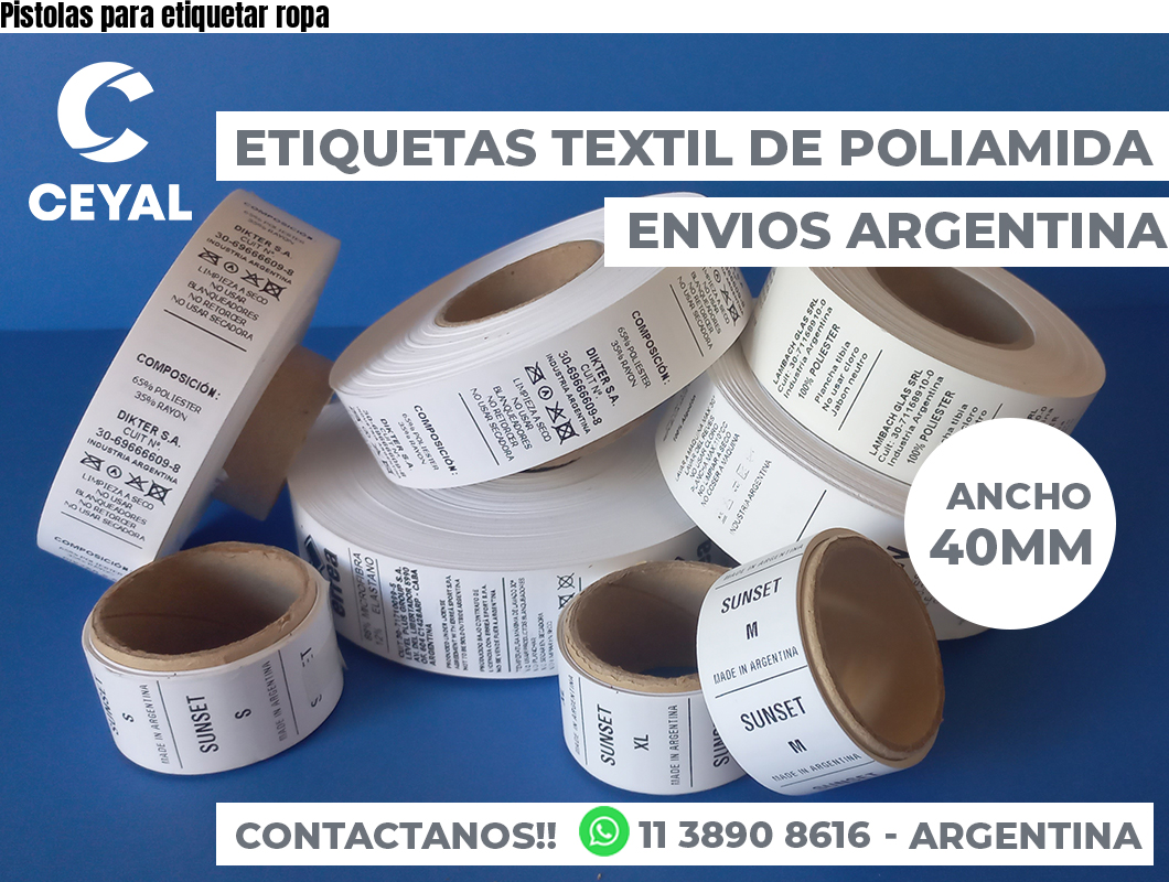 Pistolas para etiquetar ropa