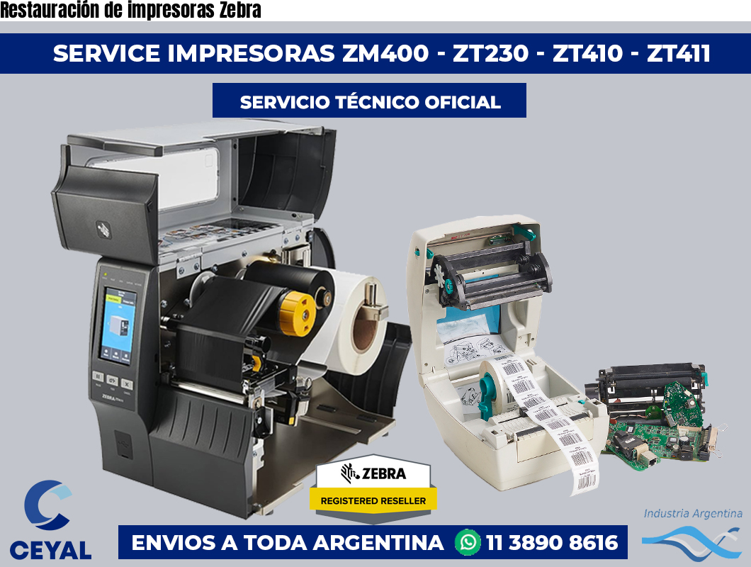 Restauración de impresoras Zebra