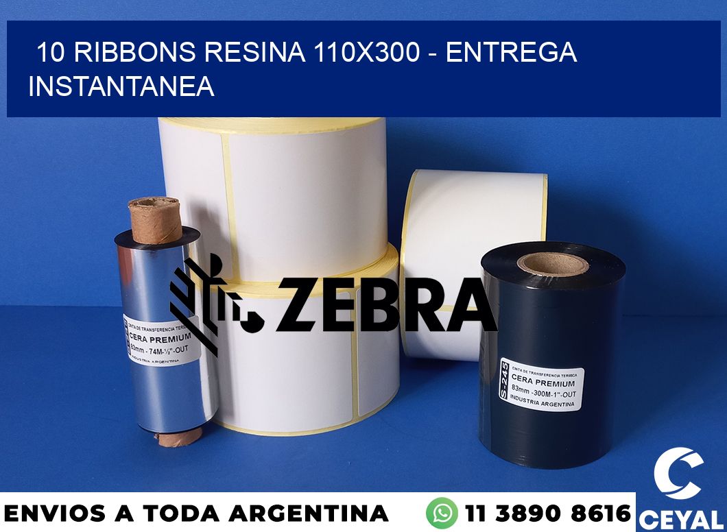 10 Ribbons resina 110x300 - entrega instantanea