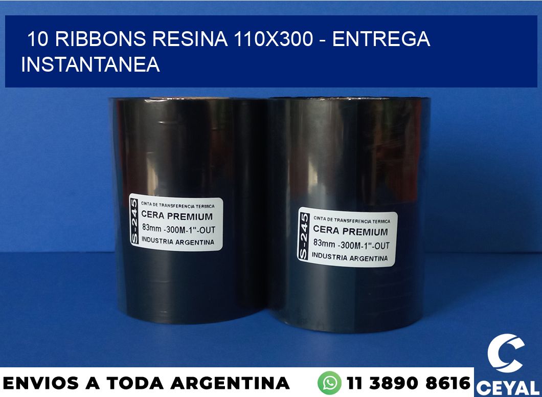 10 Ribbons resina 110×300 – entrega instantanea