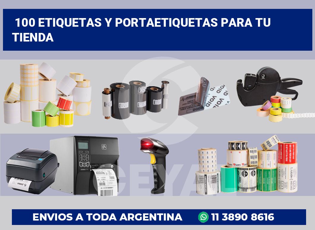 100 Etiquetas y portaetiquetas para tu tienda