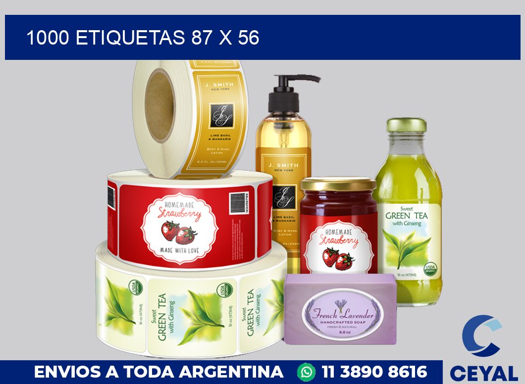 1000 etiquetas 87 x 56