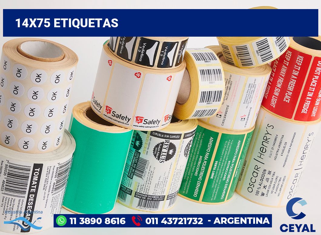14x75 Etiquetas