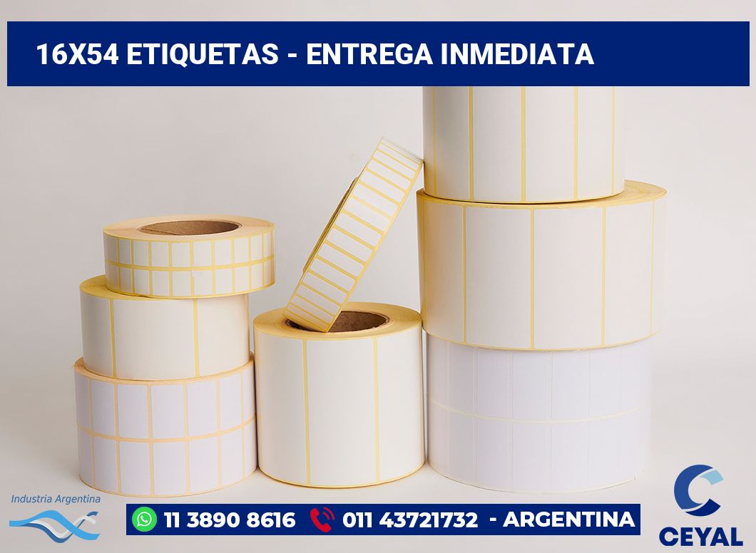 16x54 Etiquetas