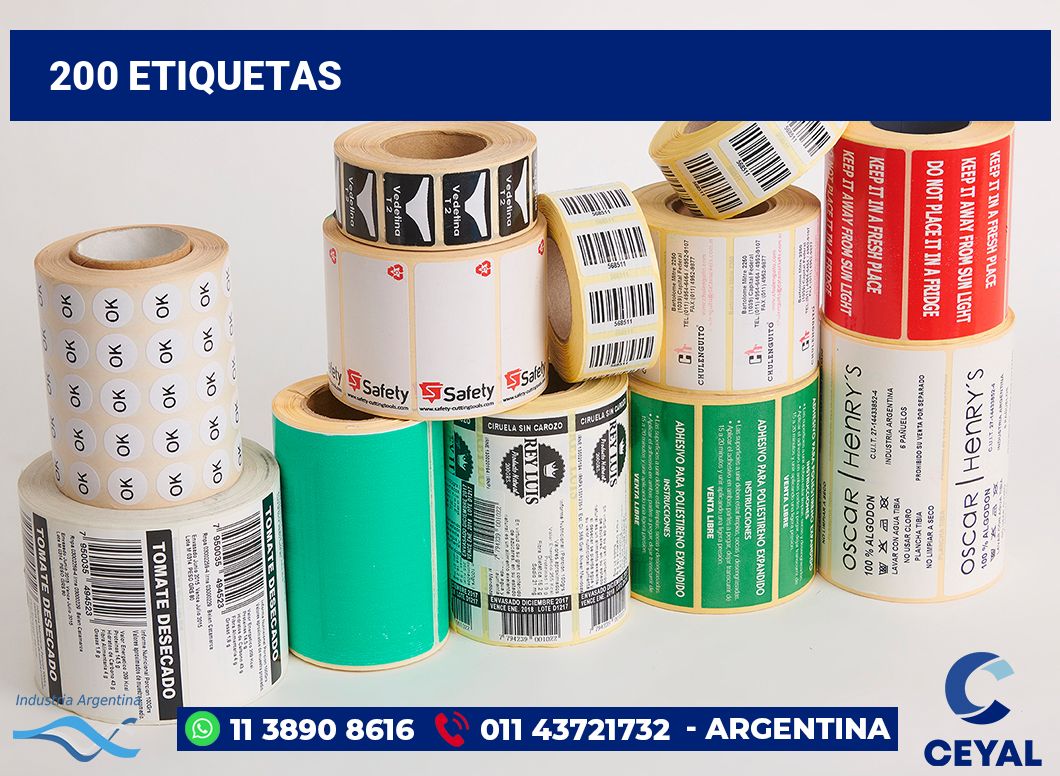 200 Etiquetas