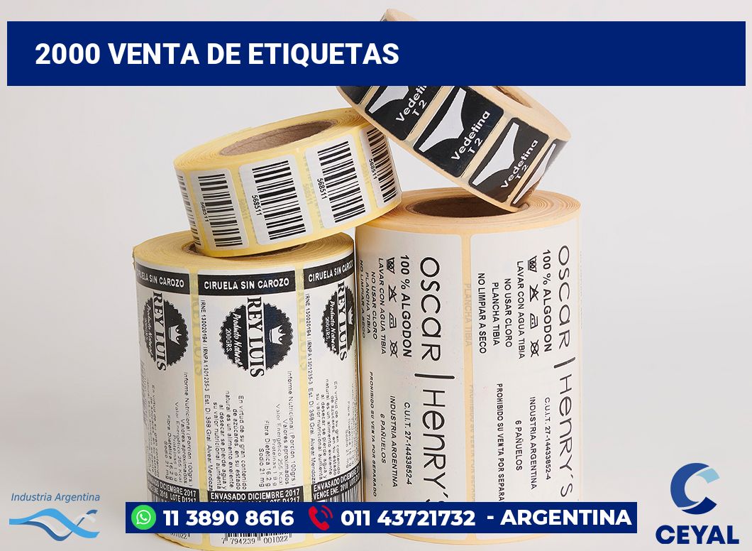 2000 Venta de etiquetas