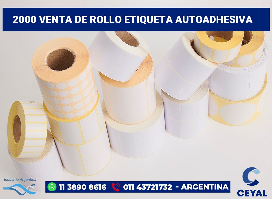 2000 Venta de rollo etiqueta autoadhesiva