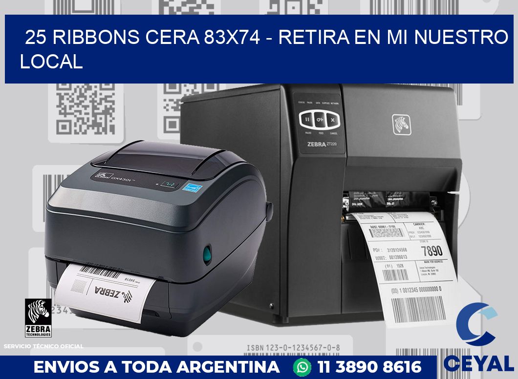 25 Ribbons cera 83x74 - retira en mi nuestro local