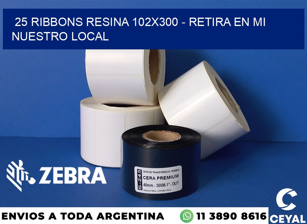 25 Ribbons resina 102x300 - retira en mi nuestro local